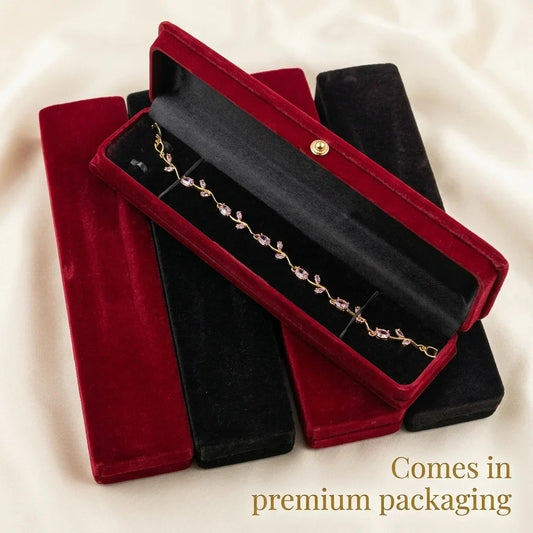 Luminous Gold + Silver -Plated Crystal Tulip Bracelet — Exclusive Box Included
