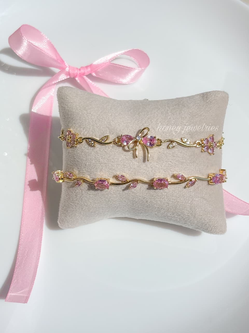 Luminous Silver-Plated Crystal Tulip Bracelet — Exlusive Designer Box Included