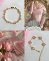 Luminous Gold + Silver -Plated Crystal Tulip Bracelet — Exclusive Box Included